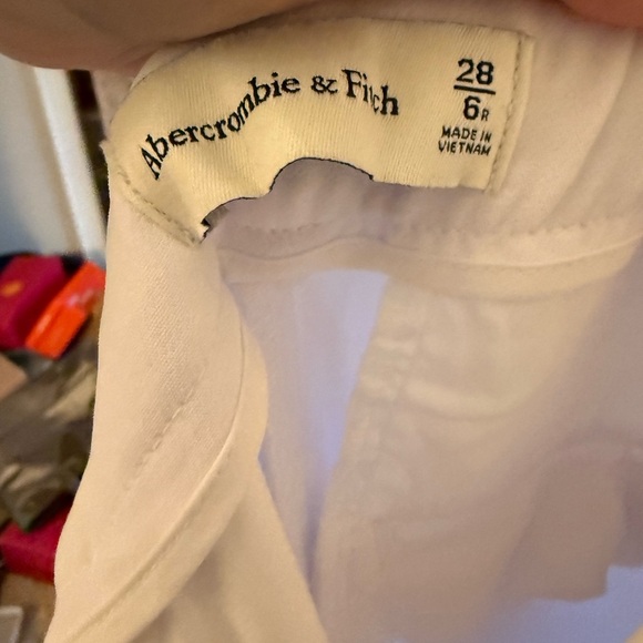 NWT Abercrombie & Fitch Harper Premium Crepe Ultra Wide Leg Pant- White - Picture 6 of 8